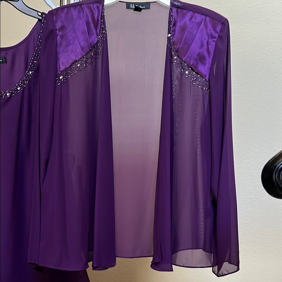 S.L. Fashions Purple Layered Wedding Dress - Picture 6 of 6